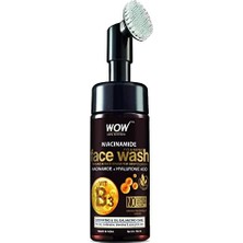 Karokstore Wow Skin Science Niacinamide Yüz Temizleme Köpüğü ve Dahili Fırçalı-Lekeler, Yağ Kontrolü, Akne Yüzde Doksan Yedi, Doğal Içerik 150ML