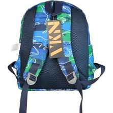 Karokstore Dinozor Ön Cepli Erkek Çocuk Anaokulu Çantası Lacivert Dinozor Std