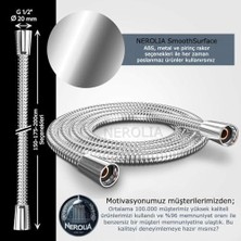Karokstore - 200CM Ekstra Uzun Duş Spirali/patlamaya Dayanımlı Yüksek Basınçlı 2 Metre Banyo Hortumu/paslanmaz, Su Tasarruflu Epdm Duş Borusu (%100 Yerli Üretim)