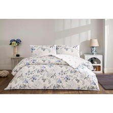 Karokstore Luna  Standart Pamuk Nevresim Takımı, Mavi, Çift Kişilik