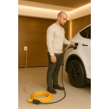 Karokstore Seyyar Uzatma Kablosu, Erkek ve Dişi Fiş Kaplinli, Kapaklı Prizli, 3x2.5 Mm, Kalın Kablo, Bahçe, Şantiye, Atölye ve Dış Mekan Kullanımına Uygun, Güvenli Güç Bağlantı Kablosu (20 Metre)