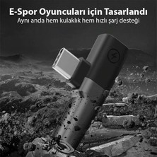 Karokstore 30W Hızlı Şarj Type-C To 3.5 mm Kulaklık Dönüştürücü Çevirici Şarj Kulaklık Adaptörü Type-C To 3.5mm