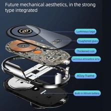 Karokstore Cyberpunk Kablosuz Araç Şarj Cihazı Montajı, 15 W Hızlı Şarj, Araba Havalandırma Için Otomatik Sıkıştırmalı Telefon Montajı, IPHONE15/14/13/12/11/X/8 Serisi/ Galaxy Telefonları Için