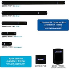 Karokstore Pro-Av Qg-Kıt-Ca-3ın-B Tek Kirişli Tavan Adaptörü, 3 Inç 1,5 Inç Projektör Montaj Kiti Aksesuarı, Siyah