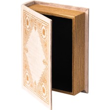 Karokstore Vintiquewise Dekoratif Kitap Şekilli Biblo Saklama Kutusu, Kırık Beyaz