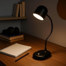 Karokstore Şarjlı Masa Lambası 3 Farklı Renk Moduna Dokunmatik Geçiş Dimmerli Işığı Ayarlanabilir (Siyah)