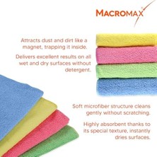 Karokstore Mikrofiber Temizlik Bezi 4'lü Paket, Çok Amaçlı Toz Alma ve Yüzey Silme Bezi