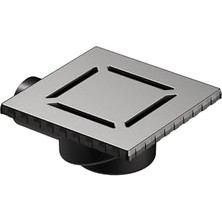 Karokstore 5606976 Duş Kanalı, Yandan Çıkışlı, 15X15 Cm, Dk 100 Kapak, Mat Krom