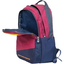 Karokstore Colors Of Üç Gözlü Okul ve Günlük Sırt Çantası - Lacivert-Bordo-Hardal - Kız ve Erkek Çocuk