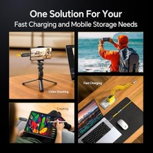 Karokstore Spliceable 2'si 1 Arada Hızlı Şarj ve Veri Depolama Kablosu Seti, 240W Pd 3.1 USB C - USB C Kablosu, 512GB USB C Sürücü, Macbook, 15, Galaxy S24 Için USB 3.2 Gen2+Tip C SSD USB