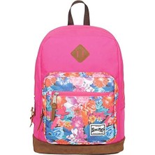 Karokstore Pembe Desenli Okul/sırt Çantası - 14111