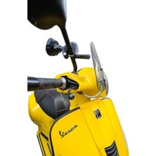 Karokstore Vespa, Cappuccino, Lambretta, Modelleri ile Uyumlu ile Uyumlu Telefon Tutucu – Ayna Demirine ve Gidona Takılabilir, 360° Döner | QL10