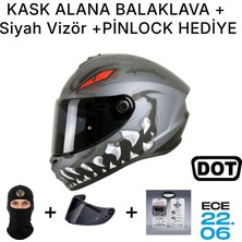 Akgüneş Motogaraj Siyah Vizör + Balaklava + Pinlock Hediyeli Axxıs Draken S Motosiklet Kaskı – ECE RA 22.06 VE DOT SERTİFİKALI