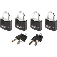 Karokstore Küçük Asma Kilitler  [4'lü Set] [eşzamanlı Kilitleme] 9120EURQBLKNOP - Sırt Çantaları, Valizler, Bilgisayar Çantaları ve Daha Fazlası Için Harika