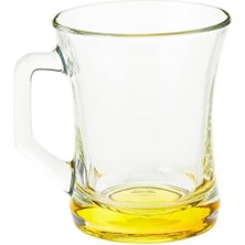 Karokstore Gürallar, ZPL404 Zen, Thee Glazen Met Handvat Macchiato Cacao Bont Cay Bardagi, Kulplu, 6'lı, Renkli