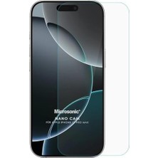 Karokstore 16 Pro Max Glass Cam Ekran Koruyucu [ 16 Pro Max ile Uyumlu Ekran Koruyucu - Şeffaf]