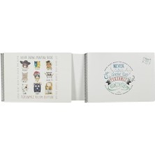 Karokstore Akademi Çocuk Mat Tükenmez Resim Defteri 1 Ressam Kediler &tükenmez Resim Defteri 2, 25X35CM