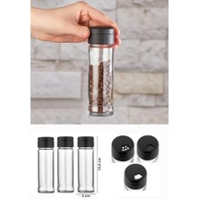 Karokstore 3lü Ahşap Stantlı Baharat Takımı Lisa Baharatlık Seti