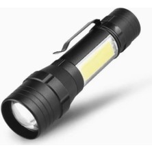 Karokstore T6-19 Şarjlı 4 Modlu Orta Boy El Feneri Açık Havada Kamp, ​​​​yürüyüş Feneri