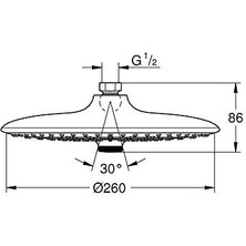 Karokstore Tepe Duşu 26 cm 3 Akışlı Euphoria Krom - 26455000
