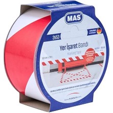 Karokstore Yer Işaret Bandı, Kırmızı & Beyaz