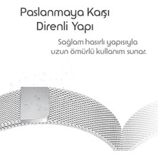 Karokstore 5/4/mi Band 9 Pro/8 Pro ile Uyumlu Milano Kordon Manyetik Tasarımlı Terletmeyen Nefes Alan Hafif Yapılı Bilek Ölçüsüne Göre Ayarlanabilen Paslanmaz Metal Kayış