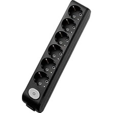 Karokstore Siyah Priz Anahtarlı Toprak Klemensli Çocuk Korumalı