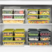 Karokstore 4 Adet Buzdolabı Organizeri – Pp Plastik Şeffaf ve Ayarlanabilir Saklama Kabı, Gıdaları Taze Tutan Fresh Box, Çok Amaçlı,mikrodalga ve Bulaşık Makinesi Uyumlu (Yeşil, 500 Ml)