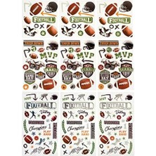 Karokstore Productions Çıkartma Çeşitleri Paketi, Futbol, 3'lü Paket, 3 Parça