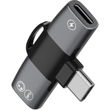Karokstore 30W Hızlı Şarj Type-C To Type-C Dönüştürücü Çevirici Şarj Kulaklık Adaptörü Type-C Çoğaltıcı