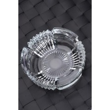 Karokstore 2 Adet Cam Kristal Lüks Küllük - Kül Tablası - Yuvarlak Kül Tabağı