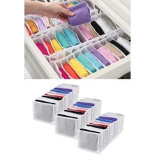 Karokstore Çekmece Içi Akordiyon Bölmeli Bez Düzenleyici Organizer, 10 Gözlü Kumaş Katlanabilir (2)