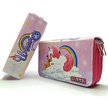 Karokstore Ülkesi Temalı Modelist Kalem Kutusu Kalemkutu Vegan Deri Üç Bölmeli Kalemlik