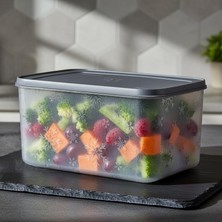 Karokstore No Frost Silikon Yumuşak Kapalı Saklama Kabı Dondurucu ve Buzluk Saklama Kabı 3150 Ml, Kapaklı No Frost Saklama Kabı 3150 Ml, Derin Dondurucu Saklama Kabı 3150 ml