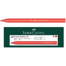 Karokstore Iğne Uçlu Keçeli Kalem Seti, 10’lu, Kırmızı Renk, Havalandırmalı Kapak, Kağıt ve Karton Yüzeyler Için Uygun