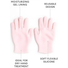 Karokstore Busstier Silikon Spa Eldiven Nemlendirici Yumuşak Eldiven 1 Çift Cilt Bakım Eldiveni Kuru Ellere Özel Nemlendirici Spa Eldiveni Masaj ve Gece Bakım Kullanımı Için Uygun