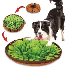 Karokstore Köpek Yavaş Besleme Matı Mama Bulmaca Matı - Köpek Interaktif Oyuncak (Yeşil)