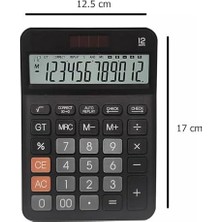 Karokstore Y's 12 Haneli Siyah Renkli Ofis Tipi Küçük Hesap Makınesi