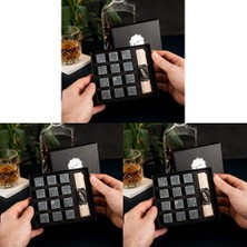 Karokstore Viski Taşı | 12 Parça Viski Soğutucu (Koyu Gri) 3lü Paket