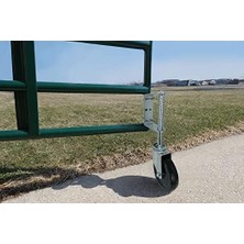 Karokstore 8735 Sert Kauçuk Yaylı Kapı Tekerleği Evrensel Montajlı, 15,7 cm Tekerlek, 200 kg Kapasite, Siyah