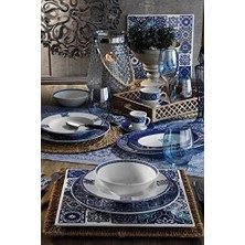 Karokstore Porselen Leonberg 24 Parça 6 Kişilik Yemek Seti Bant Dekor 9429