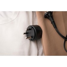 Karokstore Seyahat Fişi / Seyahat Adaptörü (Güney Afrika ve Hindistan Prizleri ve Avrupa Prizleri Için Seyahat Prizleri) Renk: Siyah