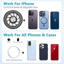 Karokstore Manyetik Mıknatıslı Içeriğindeki Aparatlar Sayesinde Tüm Cep Telefonları Navigasyon ve Tabletlere Uyumlu Ayarlanabilir Vakum ve Yapışkanlı Kuvvetli Araç ve Masaüstü Telefon Tutucu 032