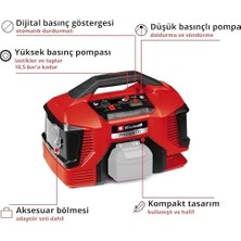 Karokstore Pressito 18/21 Power X- Akülü Hava Kompresörü (18 V, Maks. 10.5 Bar, 21 L/dk Emiş Gücü, 18000 Rpm Motor Hızı, Yağsız, Akü Dahil Değildir) - 4020467