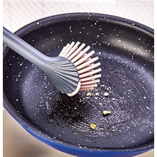 Karokstore Silikon Fırçalı Mutfak Banyo Sıvı Sabunluk Süngerlik Seti