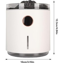 Karokstore Volkanik Efektli Şarjlı Hava Nemlendirici Yatak Odası Oturma Odası Için Akıllı Aromaterapi Mist Difüzör, Simüle Alev Şekli, Görsel Büyü