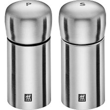 Karokstore Tuz-Karabiber Değirmen Seti, Paslanmaz Çelik, Gümüş Rengi, 100 Ml, 10.7 x 5.5 x 10.7 cm