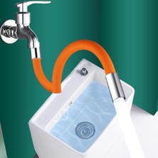 Karokstore Esnek Musluk Uzatma Borusu – 30 cm | 360° Döner Başlıklı, Köpük Filtresi, Su Sıçratmaz | Kolay Kurulum | Mutfak, Banyo ve Duvar Muslukları Için Uyumlu | Yumuşak ve Dayanıklı Plastik