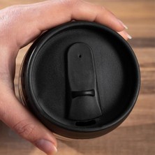 Karokstore 05554 Paslanmaz Çelik Kupa Sızdırmaz Çelik Termos Araç Termosu El Termosu Yalıtımlı Bardak 350ML -Gümüş