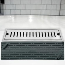 Karokstore Siyah Renk Uzun Model Kötü Koku Önleyici Silikon Mat Banyo Mutfak Lavabo Balkon Gider Tıpası Kapağı